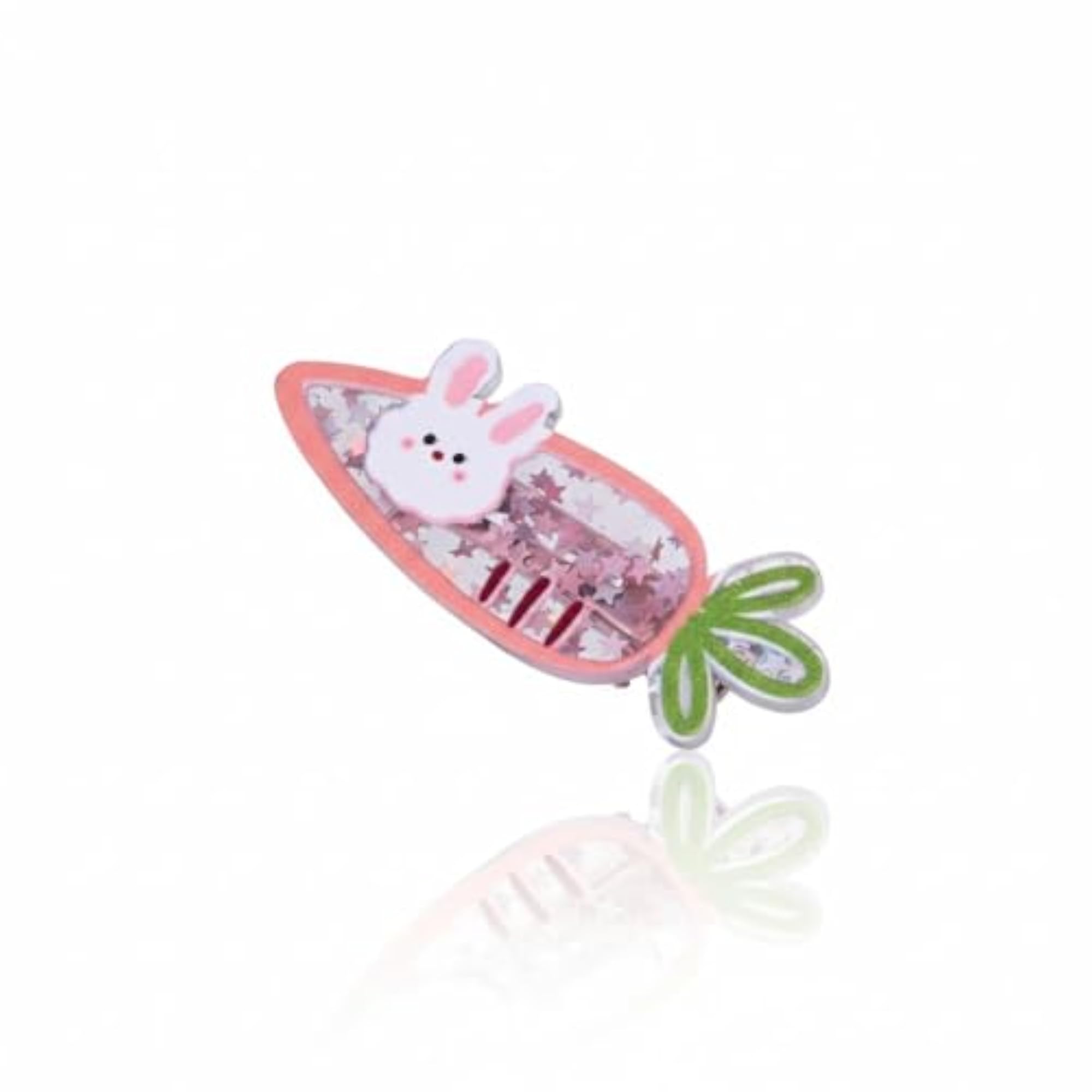 Playful Bunny Carrot Shape Kids Hair Clip
